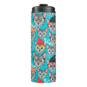 Cat in the hat thermal tumbler