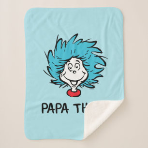 Cat in the Hat   Thing 1 Thing 2 - Papa Thing Sherpa Blanket