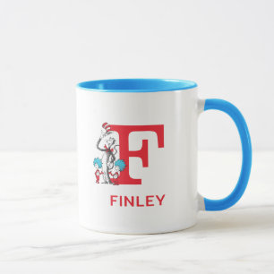 Cat in the Hat, Thing One Name & Monogram F Mug