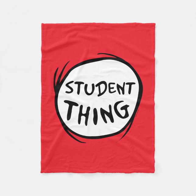 Cat in the Hat Thing One Thing Two Student Thing Fleece Blanket (Front)
