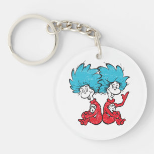 Cat in the Hat Thing One & Thing Two Vintage Key Ring