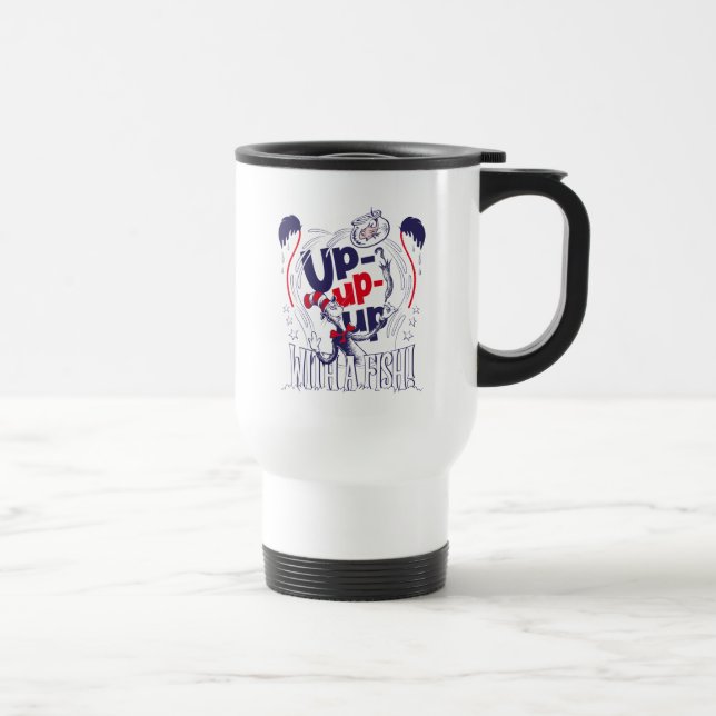 Cat In the Hat | Up-Up-Up With A Fish Travel Mug (Right)