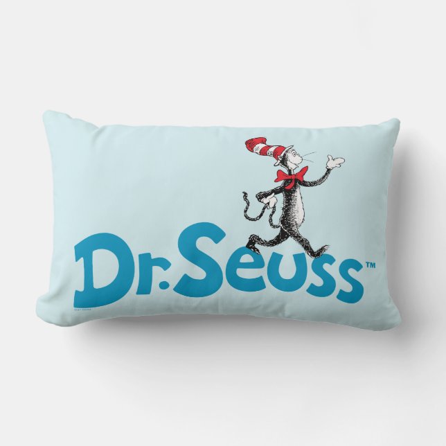 Cat in the Hat Vintage Logo Lumbar Cushion (Front)