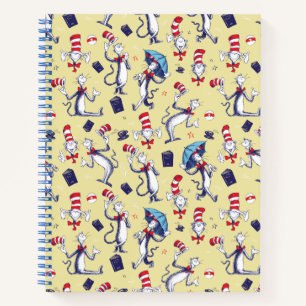 Cat In The Hat Yellow Pattern Notebook