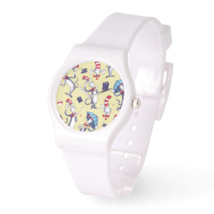Cat In The Hat Yellow Pattern Watch