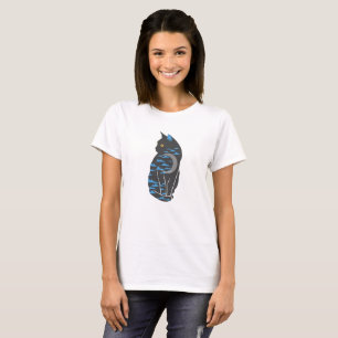 Cat in the night silhouette - Choose back colour T-Shirt
