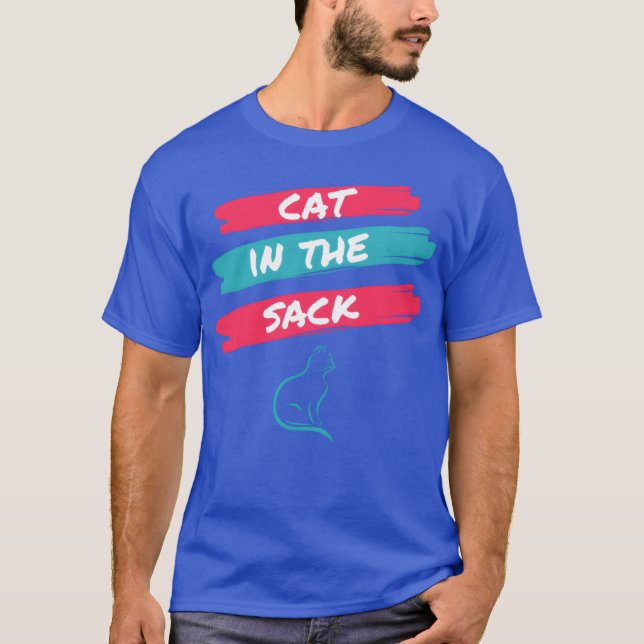 cat in the sack retro T-Shirt (Front)