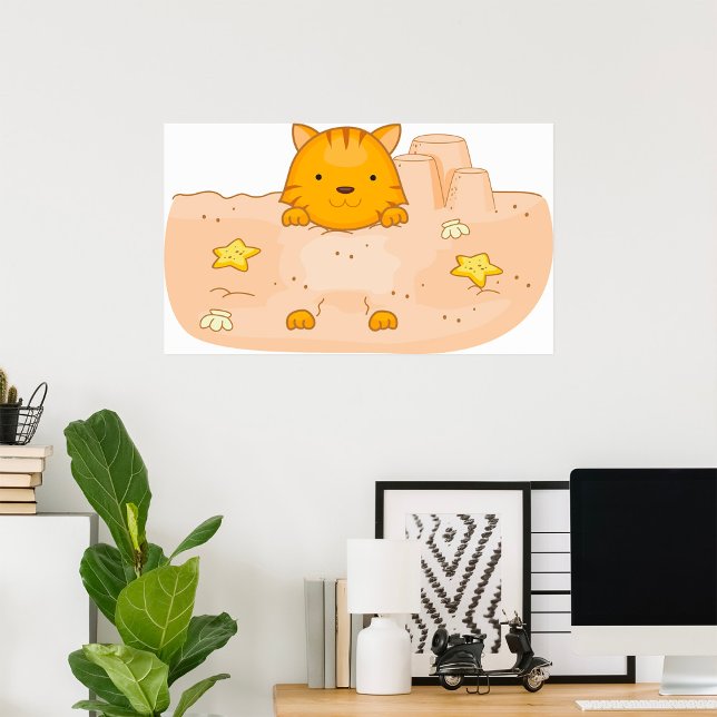 Cat In The Sand Poster (Creator Uploaded)