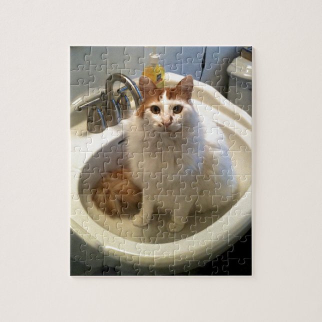 Cat in the Sink Jigsaw Puzzle (Vertical)