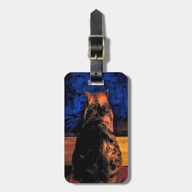 Cat in the Window Luggage Tag (Front Vertical)