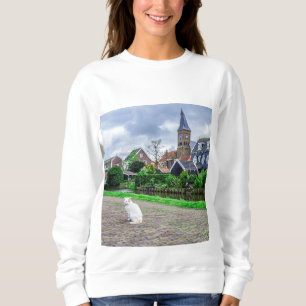 Cat in traditional fishing village sweatshirt