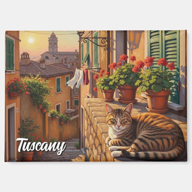 Cat in Tuscany Italy Magnet (Front)