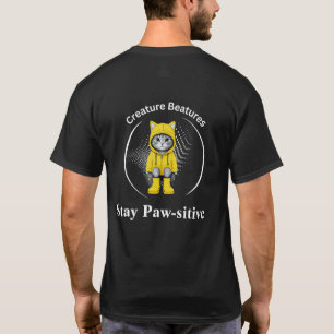 cat in Yellow Boots Coastal Beach Humour T-Shirt