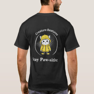cat in Yellow Boots Coastal Beach Humour T-Shirt