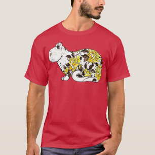 Cat In Yellow Roses Tattoo T-Shirt