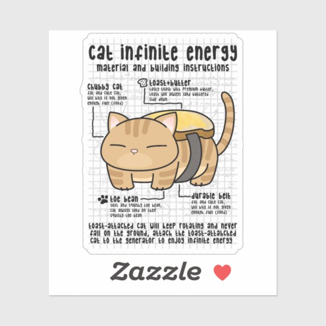 Cat Infinite Energy Butter Toast (Sheet)