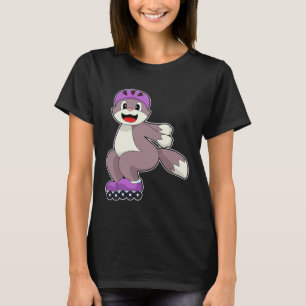Cat Inline skating Roller skates Sports T-Shirt