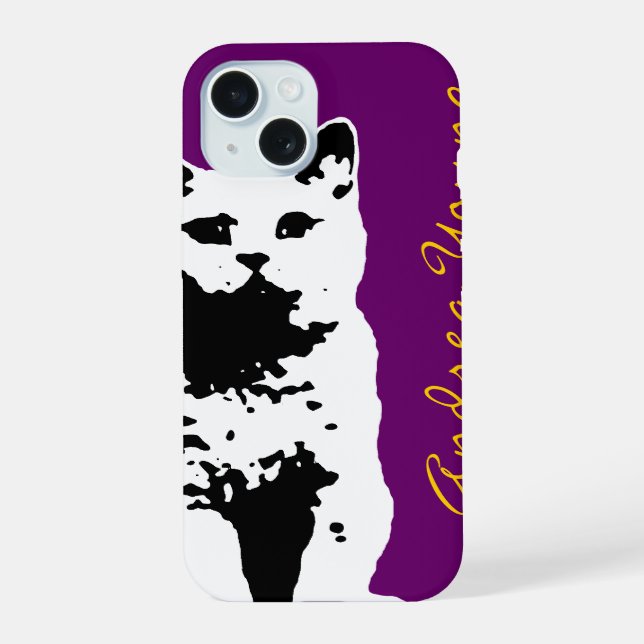 Cat  iPhone 15 case (Back)