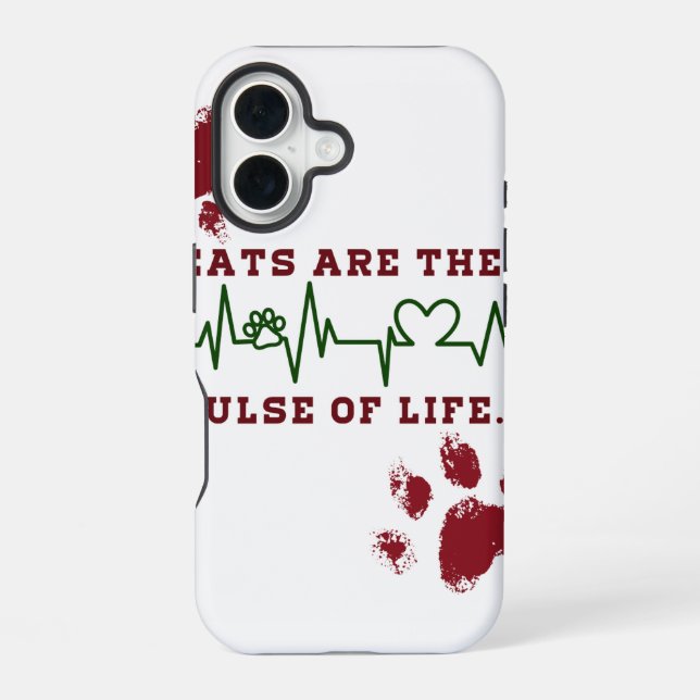 Cat iPhone 16 Case (Back)