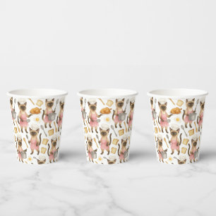 Cat is Cooking Food Breakfast Paper Cups