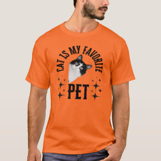 Cat is My Favourite Pet T-Shirt