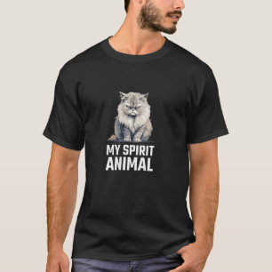 Cat is my spirit animal angry cat T-Shirt