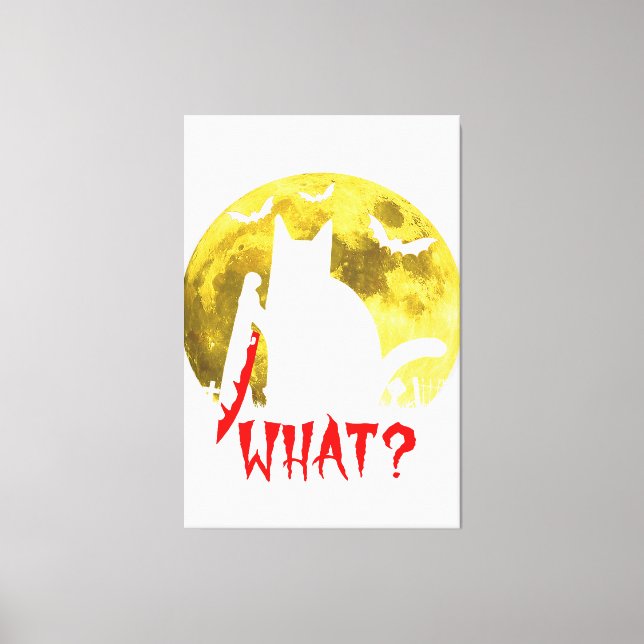 Cat It’s Fall Y’all Pumpkin Autumn Halloween Cat F Canvas Print (Front)