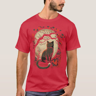 Cat Japan Style Funny Cat Gift Retro Vintage Funny T-Shirt