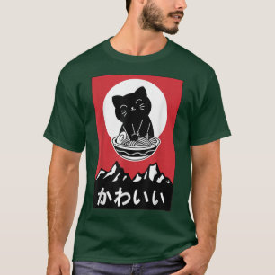Cat Japanese Cute Ramen Japan Noodles Kitten Neko  T-Shirt