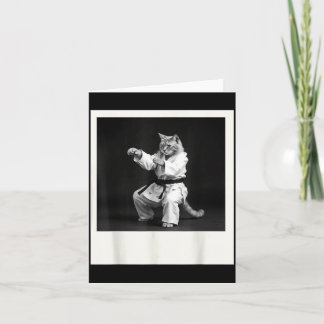 Cat Jiu Jitsu Karate Taekwondo Funny Graphic Card