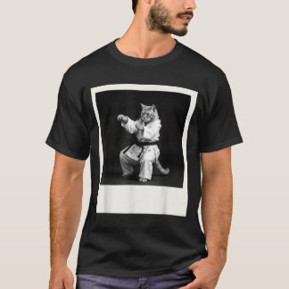 Cat Jiu Jitsu Karate Taekwondo Funny Graphic T-Shirt