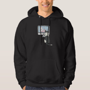 Cat Joke Cat Surfing Web Cool Vintage Cat Computer Hoodie