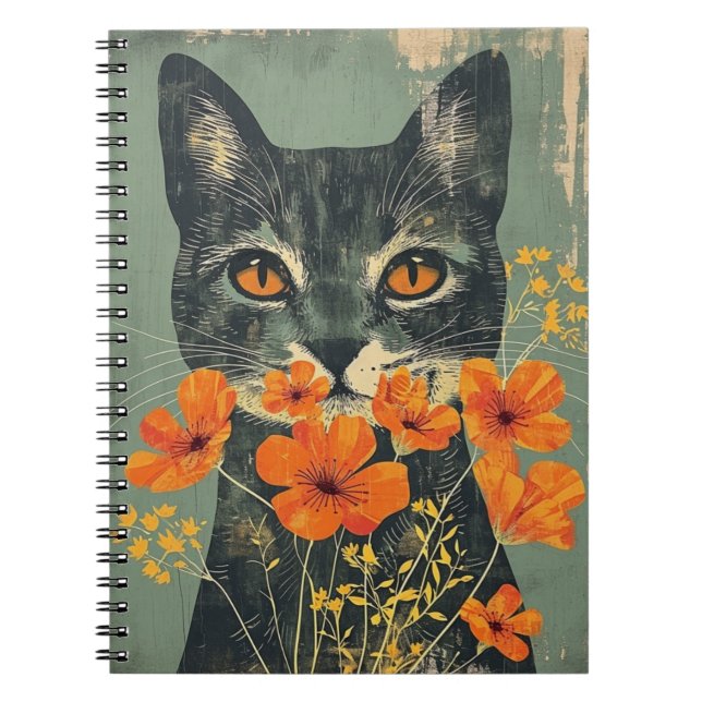 Cat Journal, Cat Notebook, Cute Cat Notebook (Front)