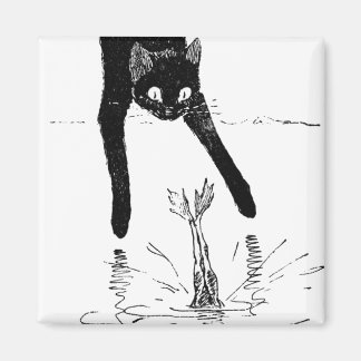 Cat Jumping into the Pond, Alexandre Steinlen Magnet