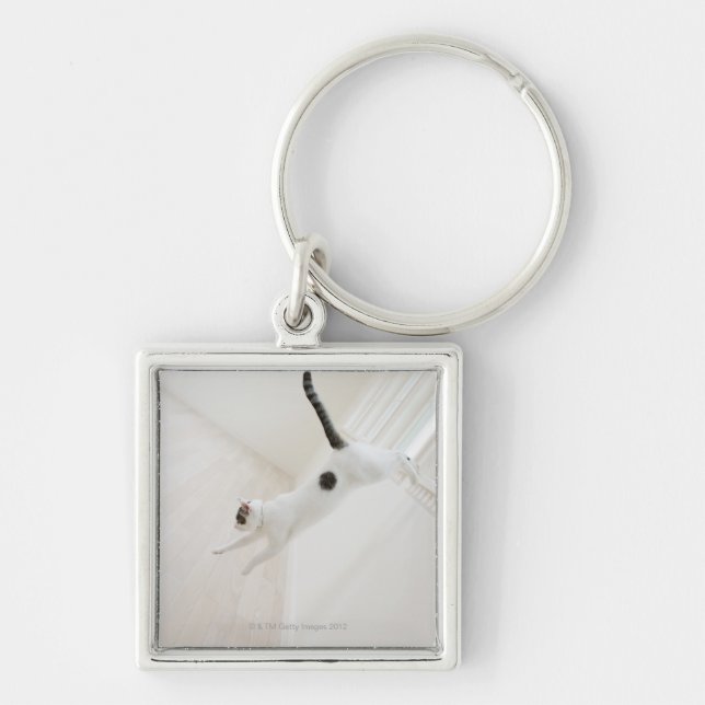 Cat jumping key ring (Front)