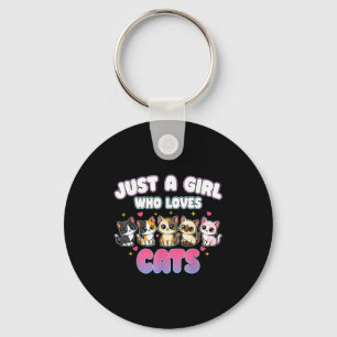 Cat Just A Girl Who Loves Cats  Key Ring