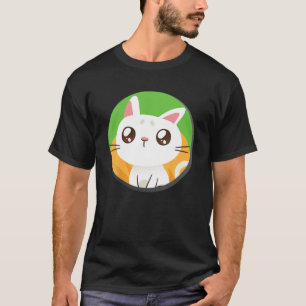 Cat Kawaii Cartoon Lovely Kitten Cute Animal Lover T-Shirt