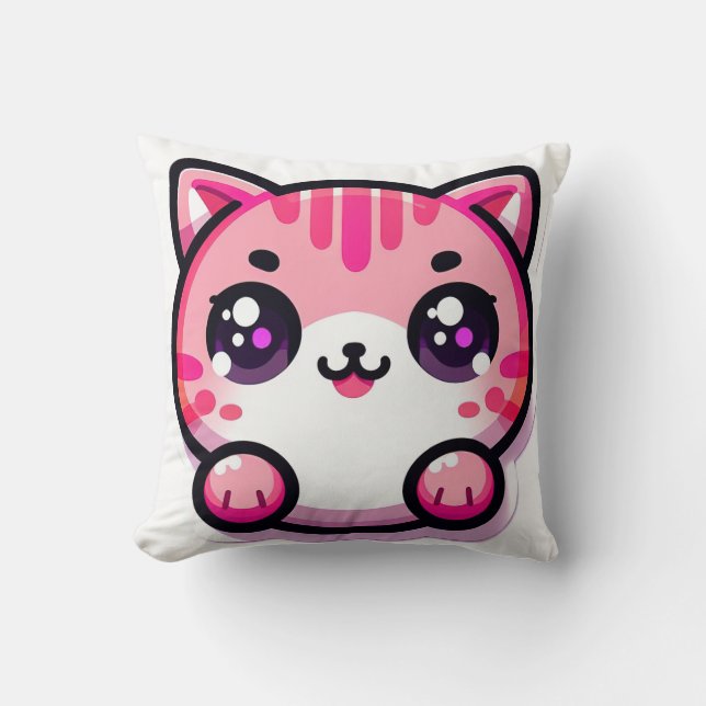 cat kawaii cushion (Front)