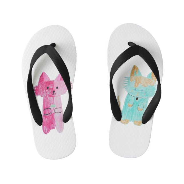 cat kid's jandals (Footbed)