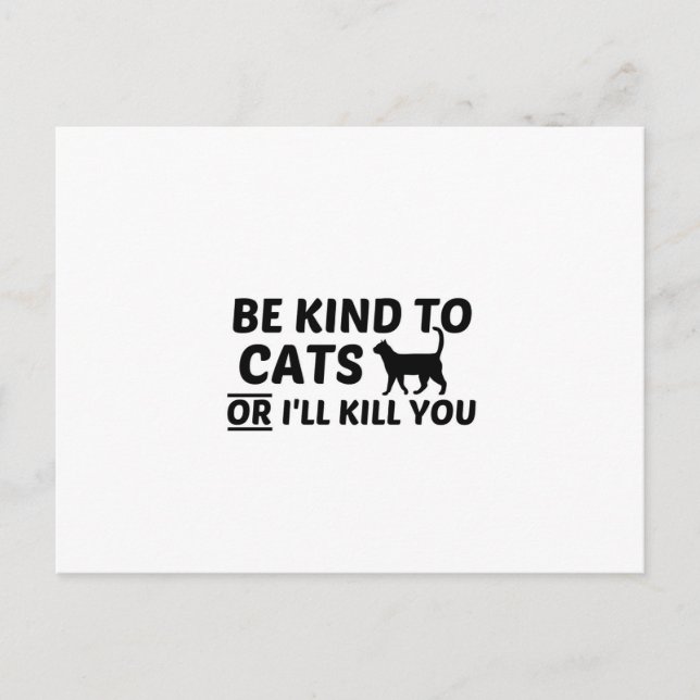 CAT KIND POSTCARD (Front)