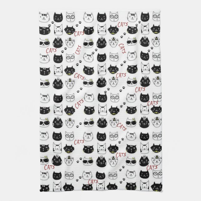 Cat Kitchen Hand Towel (Vertical)