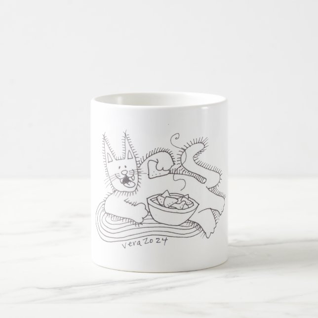 Cat Kitsa Perogie Pyrohy Varenyky Ukrainian Coffee Mug (Center)