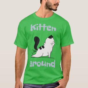 Cat Kitten Around Cat Fart Funny  T-Shirt