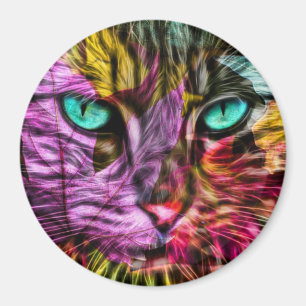 Cat Kitten Artsy Magnet