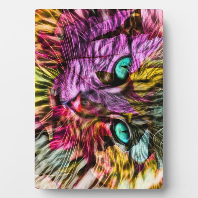 Cat Kitten Artsy Plaque (Front)