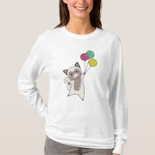 Cat Kitten Balloons Cute Animals Kids T-Shirt