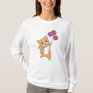 Cat Kitten Balloons Cute Animals Red Cats T-Shirt