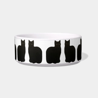 Cat Kitten Black Noir Halloween Maureen Girard Pet Bowl