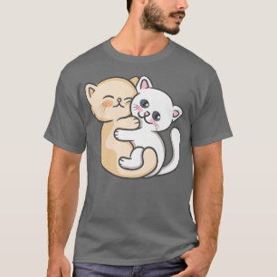Cat Kitten Cuddling  Cute Kawaii Anime Kawaii Japa T-Shirt