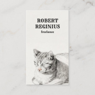 Cat Kitten Cute Vintage Business Card